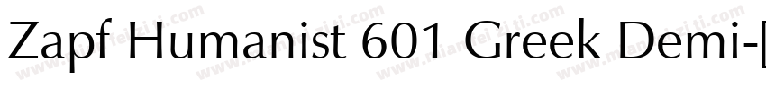 Zapf Humanist 601 Greek Demi字体转换